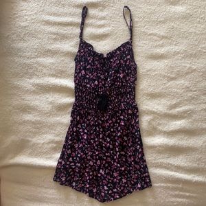 VINE & VALLEY black & pink romper (size S)